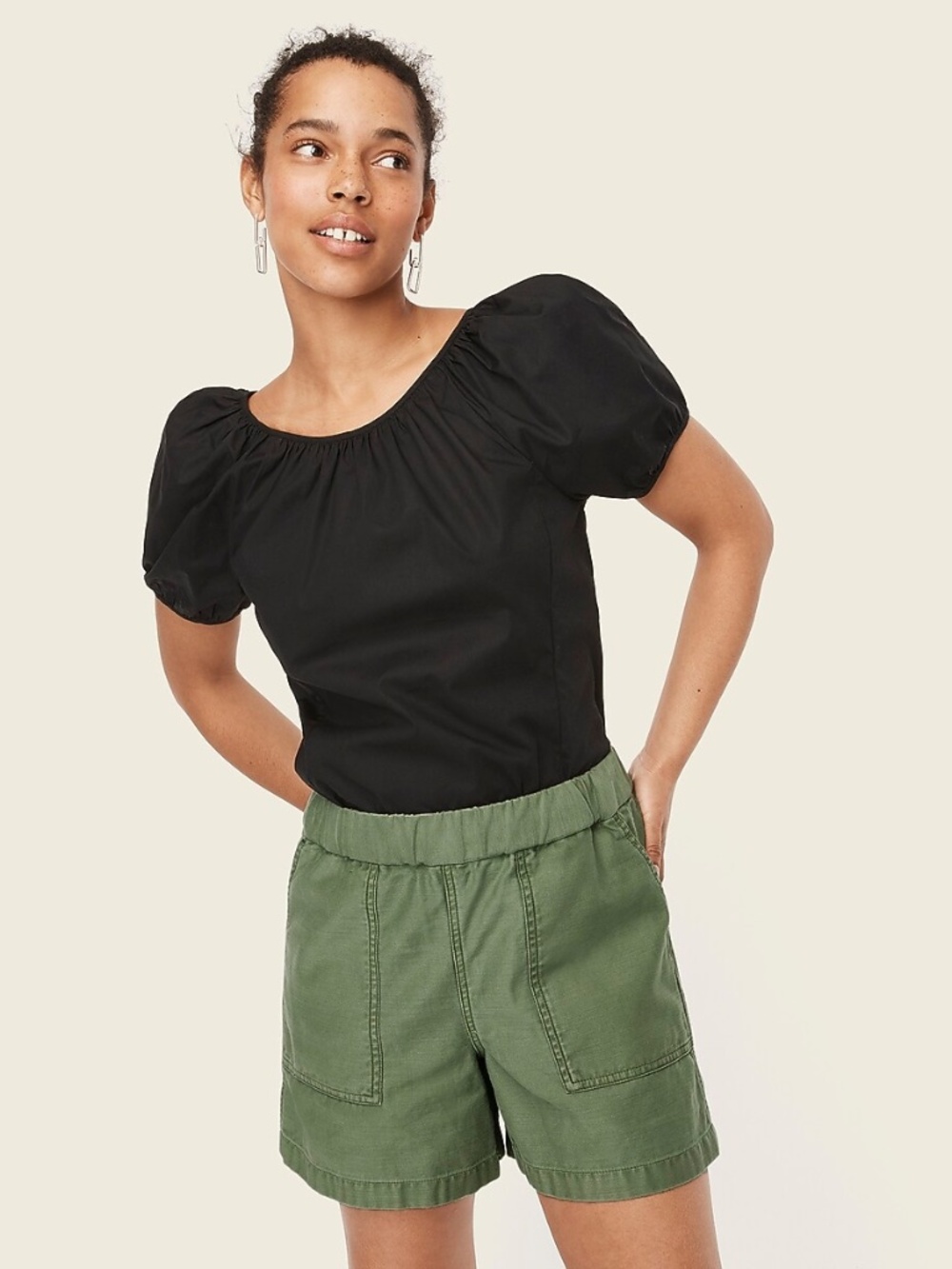 J.Crew Pull-on camp short Pale Cypress Size L
